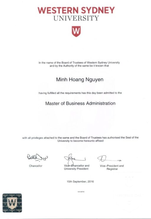 MBA — Western Sydney University